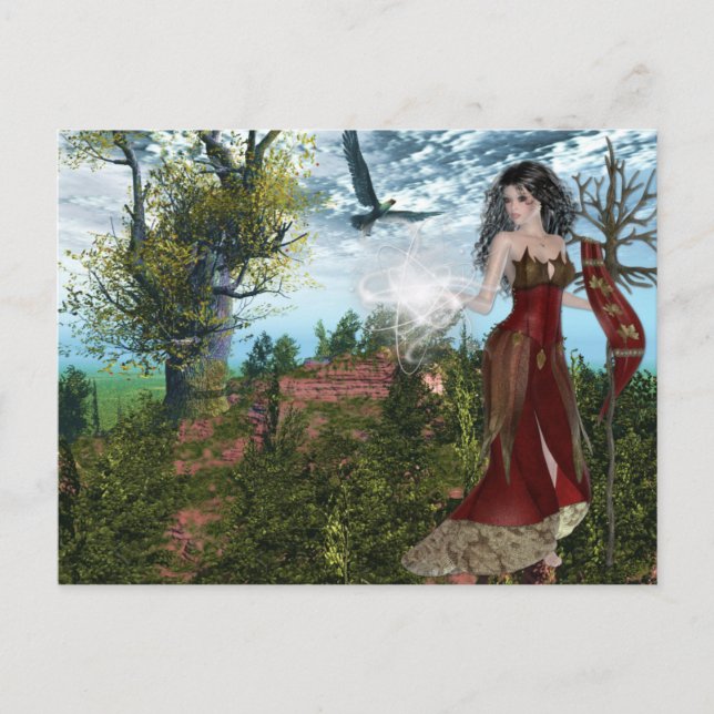 Cartão Postal Designs de Fantasy da Mãe Natureza (Frente)