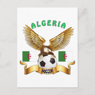 Cartão Postal Designs de futebol da Argélia