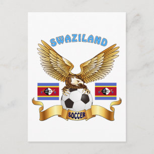 Cartão Postal Designs de futebol da Suazilândia