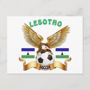 Cartão Postal Designs de futebol do Lesotho