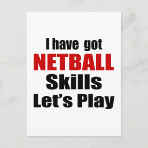 Cartão Postal Designs DE HABILIDADES DE NETBALL