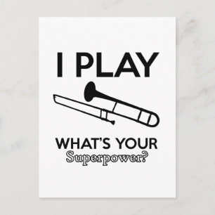 Cartão Postal designs de trombone