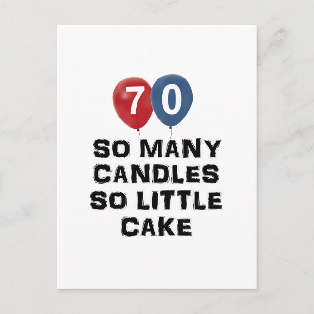 Cartão Postal designs de vela com 70 anos (Frente)