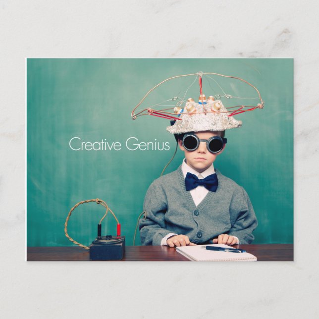 Cartão Postal Designs do Creative Genius (Frente)