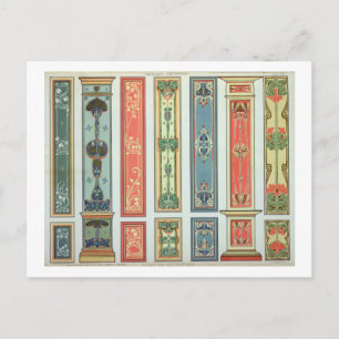 Cartão Postal Designs do painel, placa XII do 'Ornament moderno'