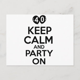 Cartão Postal Designs engraçados de 40 anos