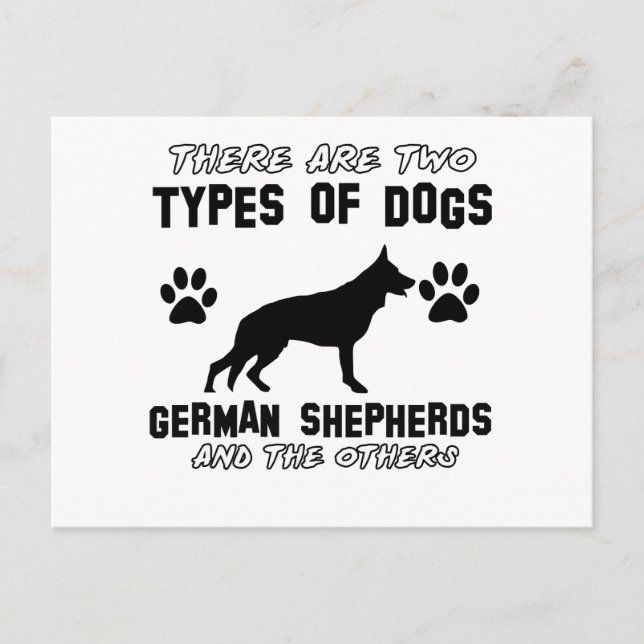 Cartão Postal Designs german shepherd engraçados (Frente)