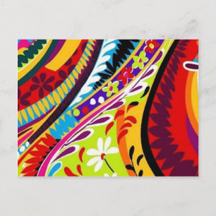 Cartão Postal Designs Hippie Retroativos