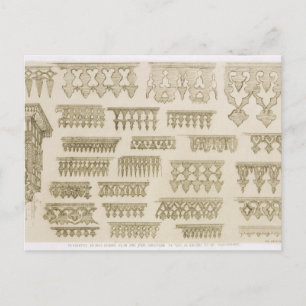 Cartão Postal Designs islâmicos para cornice, balcony e mashrabi
