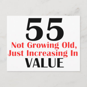 Cartão Postal DESIGNS legal DE ANIVERSÁRIO COM 55 ANOS