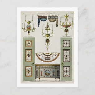 Cartão Postal Designs para cortinas, girandolas e foldi