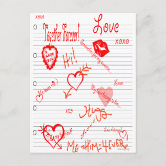 Cartão Postal Designs Por Cartão-Postal De Gina Love Doodles