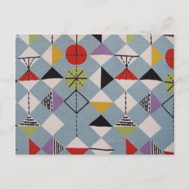 Cartão Postal designs retrorreflectores da década de 1950 (Frente)