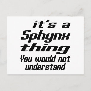 Cartão Postal Designs Sphynx Thing