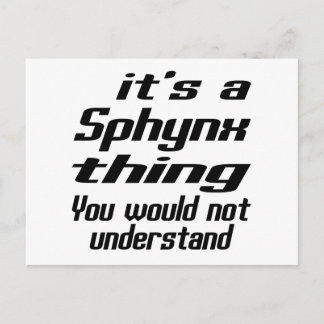 Cartão Postal Designs Sphynx Thing