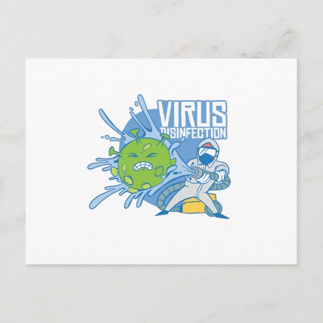 Cartão Postal Desinfecção de vírus (Frente)