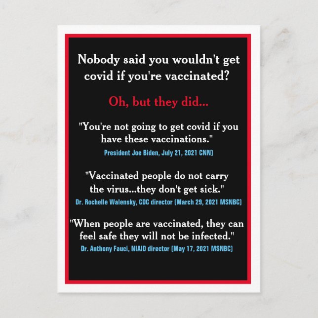 Cartão Postal Desinformação oficial sobre o código (Frente)