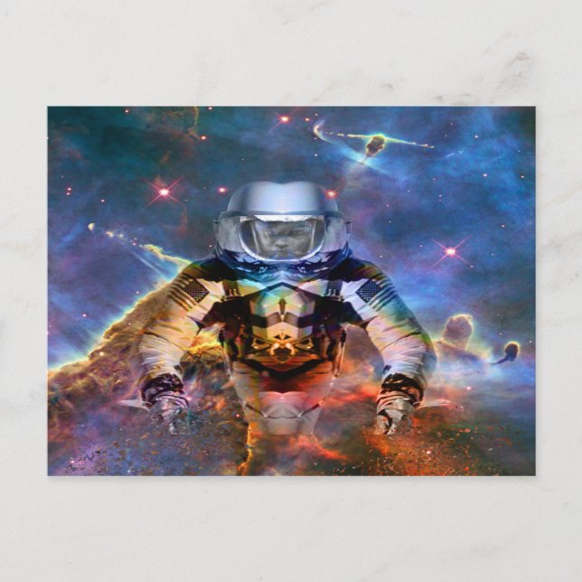 Cartão Postal Desintegração Astronauta (Frente)