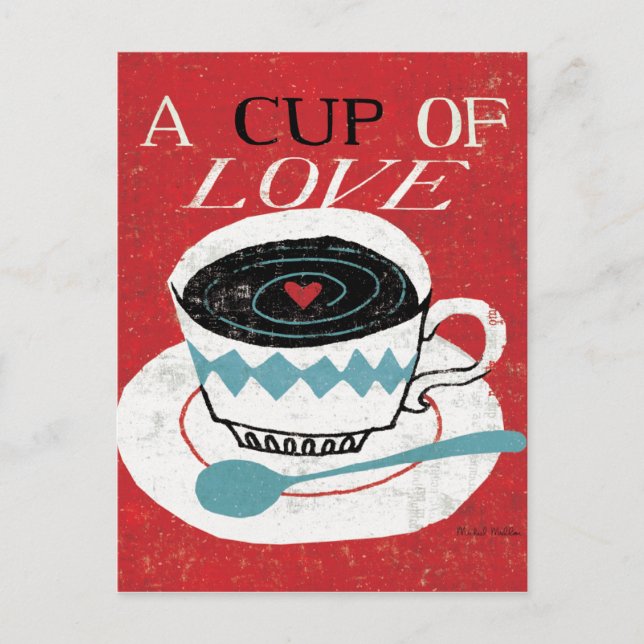 Cartão Postal Desktop Vintage - Café (Frente)