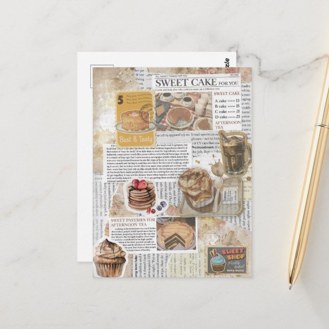 Cartão Postal Desligamento de Ephemera de Tornos e Cafés (Frente/Verso In Situ)