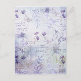 Cartão Postal Desligamento de Flores de lavanda