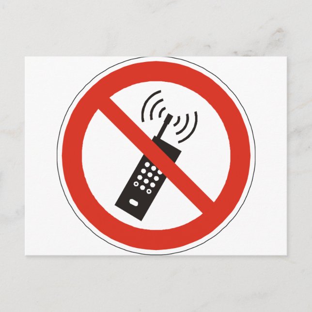 Cartão Postal Desligue o telefone celular (Frente)
