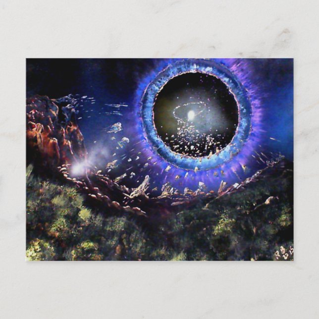 Cartão Postal Desmantelamento de um Planeta (Frente)