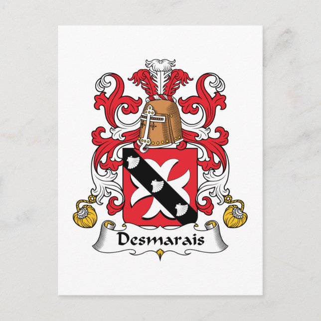 Cartão Postal Desmarais Family Crest (Frente)