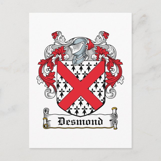 Cartão Postal Desmond Family Crest (Frente)