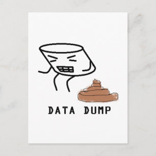 Cartão Postal Despejo de Dados