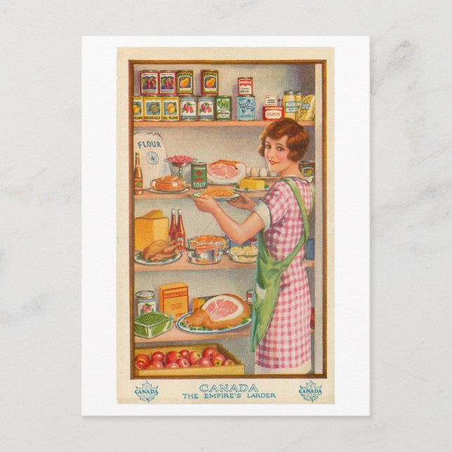 Cartão Postal Despensa Canadense Vintage (Frente)
