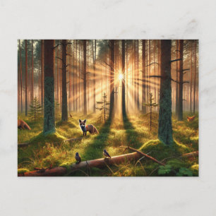 Cartão Postal Despertar Floresta
