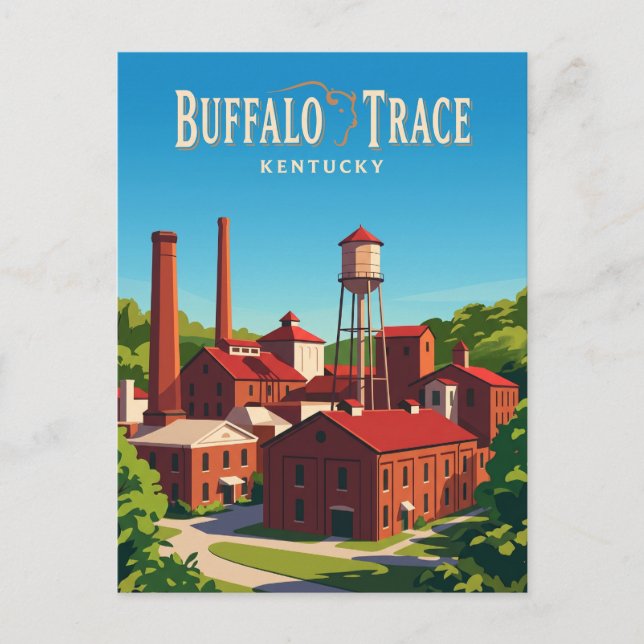 Cartão Postal Destilaria Buffalo Trace EUA (Frente)