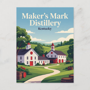 Cartão Postal Destilaria Maker's Mark Kentucky