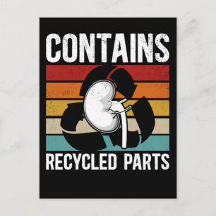 Cartão Postal Destinatário de Órgão Cute Transplante de Rim