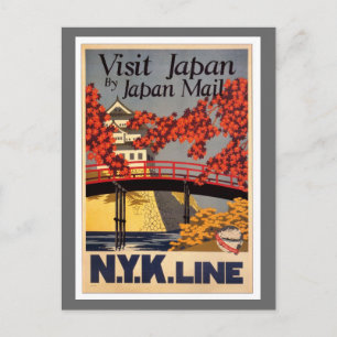 Cartão Postal Destino: Cartaz de Viagem do Japão