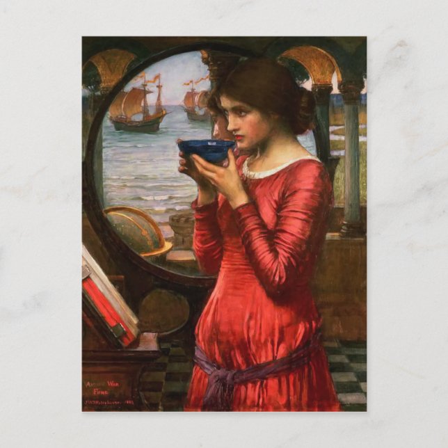 Cartão Postal Destino por John William Waterhouse (Frente)