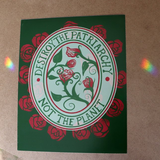 Cartão Postal Destrua o Patriarcado e não o Planeta Feminista (Criador carregado)