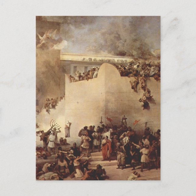Cartão Postal Destruição Do Templo De Jerusalém (Frente)