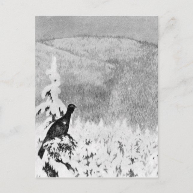 Cartão Postal Det Sner Og Det Sner por Theodor Severin Kittelsen (Frente)