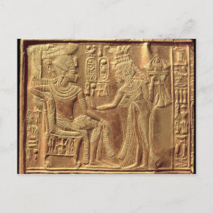 Cartão Postal Detalhe da Linha Ouro de Tutankhamun