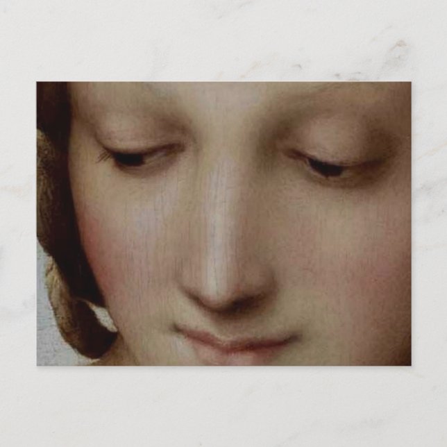 Cartão Postal Detalhe da Madona do Prado (Frente)