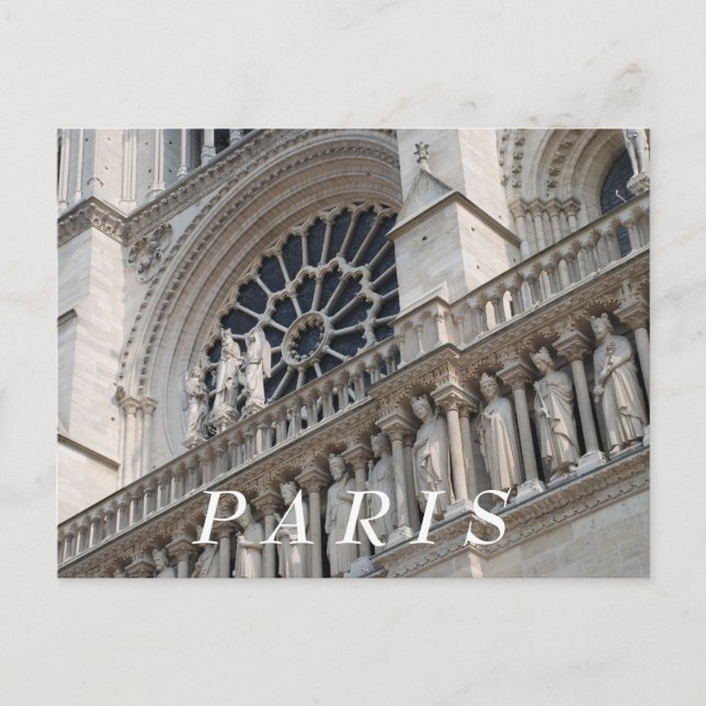 Cartão Postal Detalhe da Notre Dame (Frente)