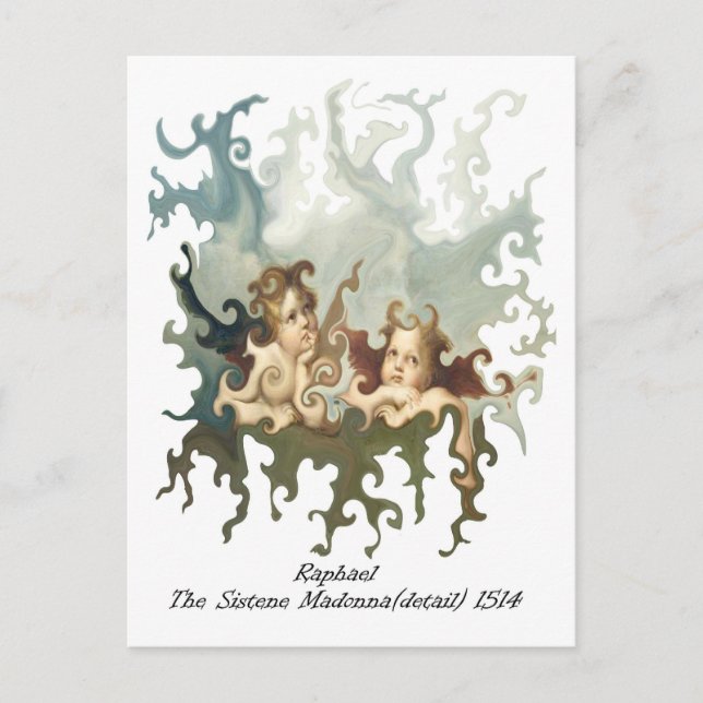Cartão Postal Detalhe da Sistene Madonna (Frente)
