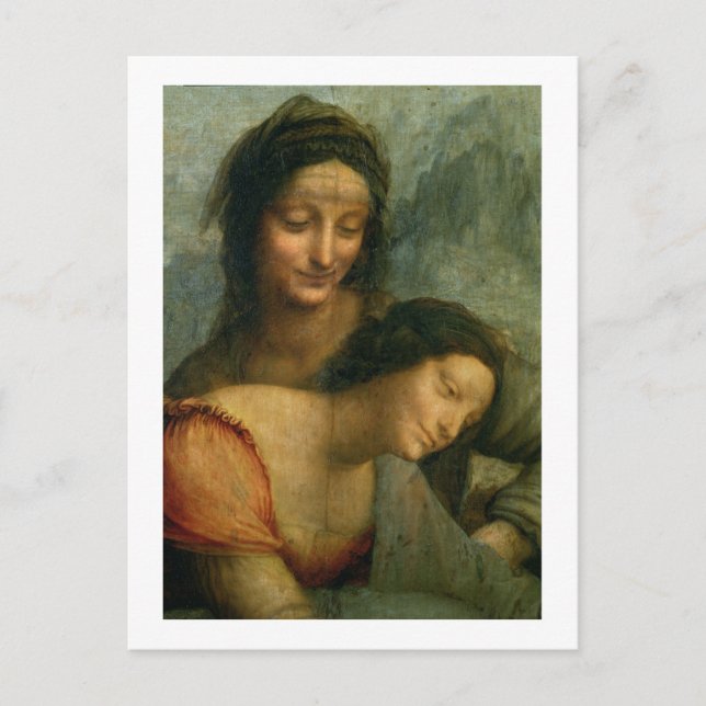 Cartão Postal Detalhe da Virgem e Ruas. Anne da Virgem (Frente)