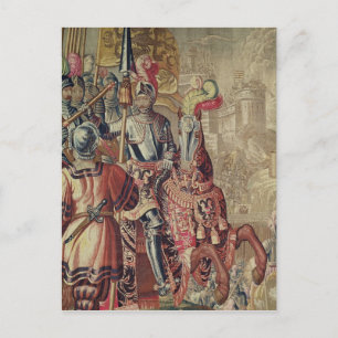 Cartão Postal Detalhe de Charles V em cavalo