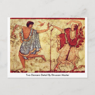Cartão Postal Detalhe De Dois Dançarinos Por Mestre Etruscan
