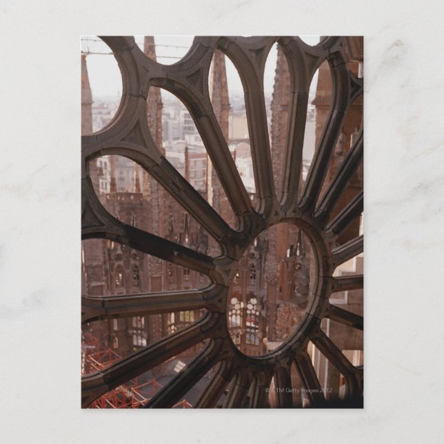 Cartão Postal Detalhe de La Sagrada Familia, Barcelona, Espanha (Frente)