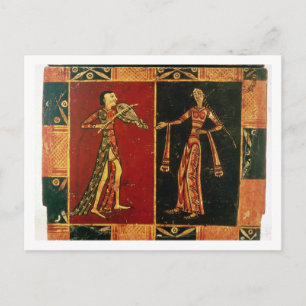 Cartão Postal Detalhe de um tórax de casamento representando um