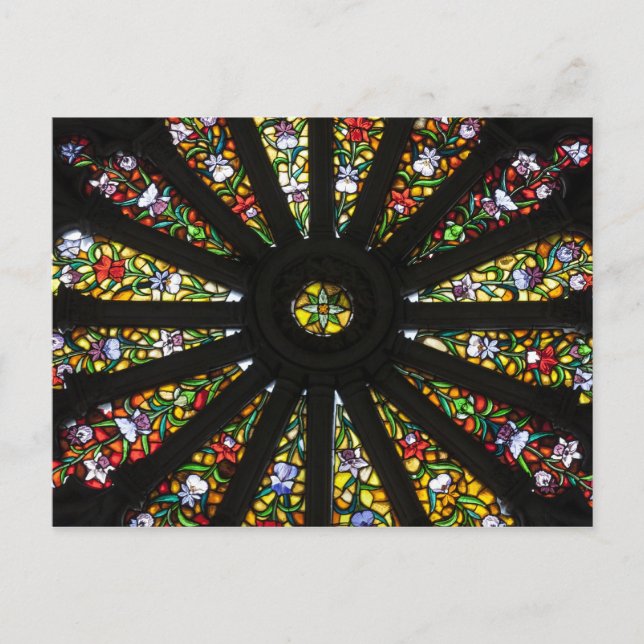 Cartão Postal Detalhe de vitral (Frente)